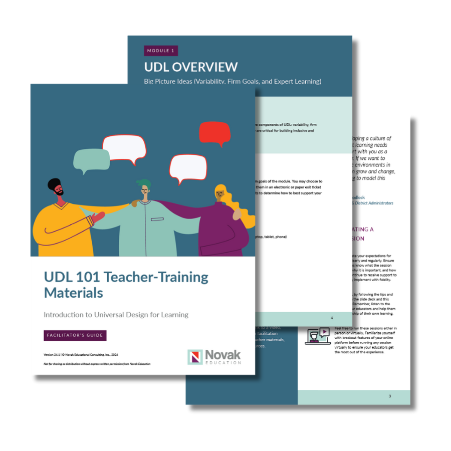 UDL 101 Teacher Training Materials 