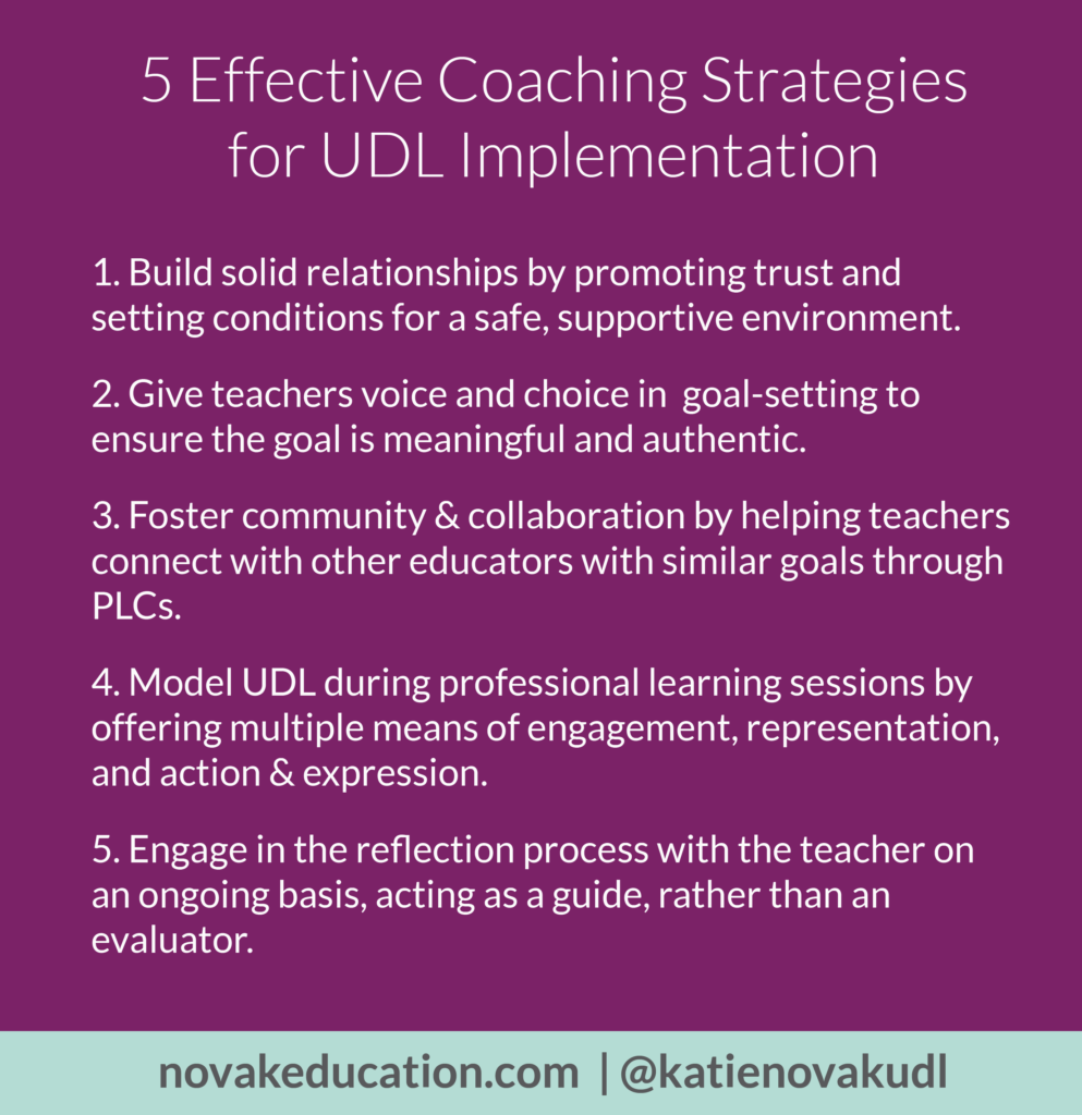 5 Effective Coaching Strategies for UDL Implementation